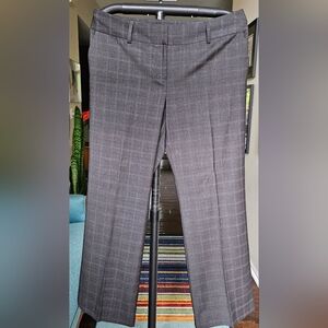 Axcess a Liz Claiborne Co Gray Plaid Flat Front Stretch Dress Pants Womens sz 14